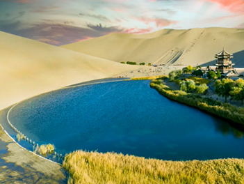 【探索中國自由行】絲路青湖秘境～天空之鏡茶卡鹽湖、絕美翡翠湖、敦煌莫高窟、月牙泉環線１１日（無購物、無自費）【國泰航空、桃園出發】